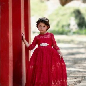 Trish Scully Crimson Red Dress Size 14